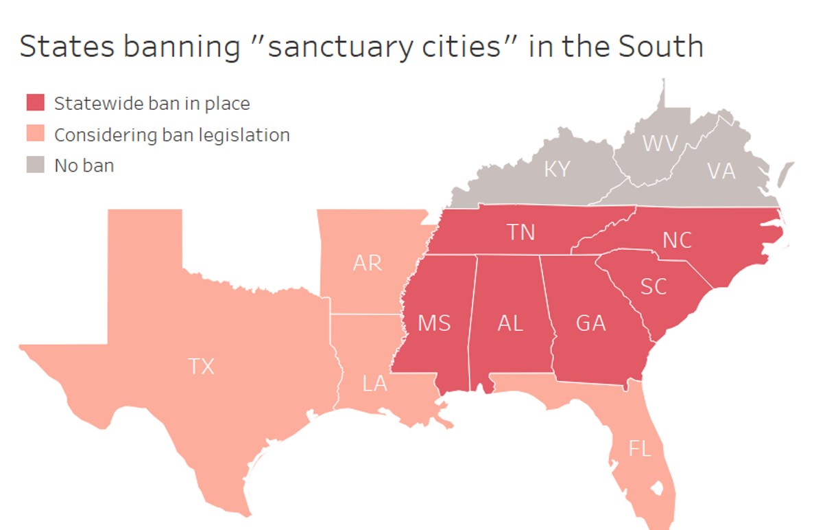 Feds, States Target Southern 'sanctuary Cities,' Leaving Local ...